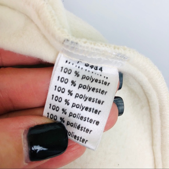 Lacoste Women’s Fleece Zip Up Jacket Mesh Cream 42 - Picture 7 of 7